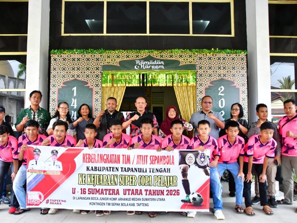 Wabup Mahmud Efendi Berangkatkan PS Tapteng Ikuti Final Kejuaran Super Copa Pelajar U-16 Sumut 2026